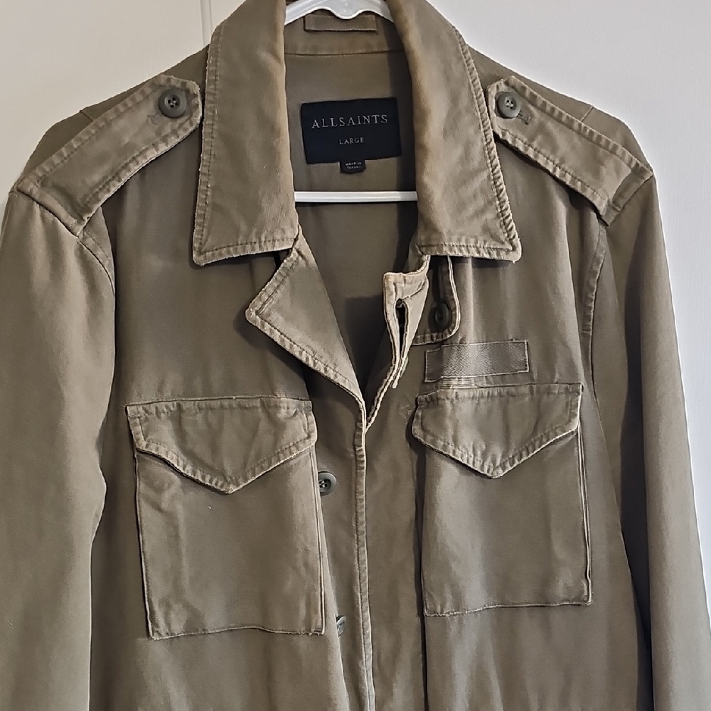 All Saints Olive Field Jacket - Picture 3 of 5